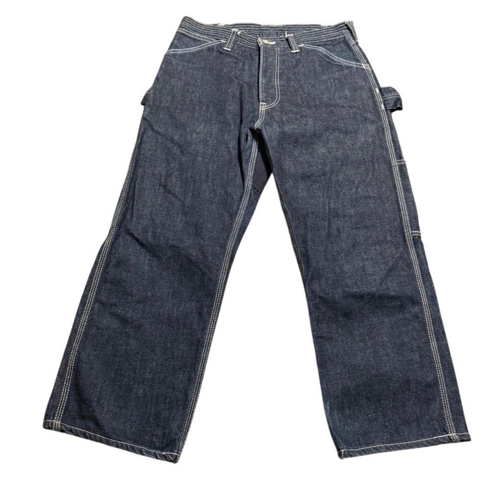 Sassafras Gardening Jeans Mens Sz 30 Short Inseam Cargo Japan made Cotton‎ Nylon